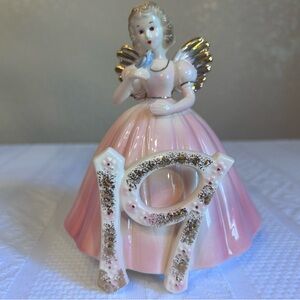 Vintage NWT Josef Originals Birthday Angels 19th‎ Birthday Porcelain Figurine